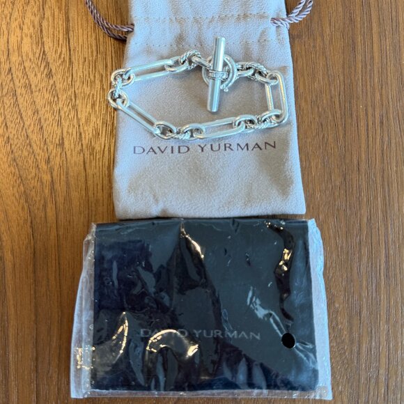 DAVID YURMAN DIAMOND STERLING SILVER 925 LEXINGTON CHAIN BRACELET - Picture 9 of 9